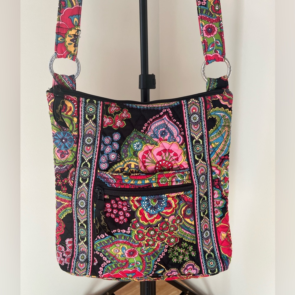 Vera Bradley Symphony In Hue Hipster Crossbody Quilted Cotton Paisley Bag